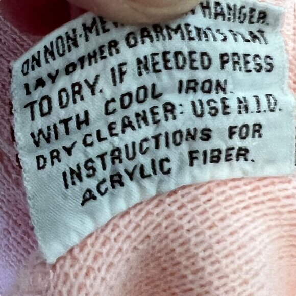 Little World Pink Vintage Acrylic Spring Sweater Dress Baby Girl Large - Picture 6 of 7